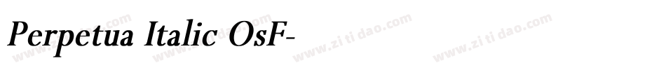 Perpetua Italic OsF字体转换